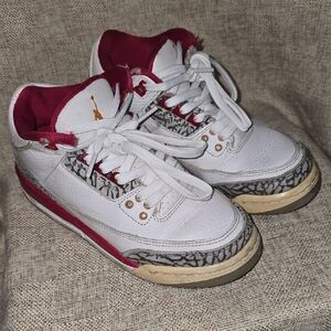 Jordan Red and White Sneakers